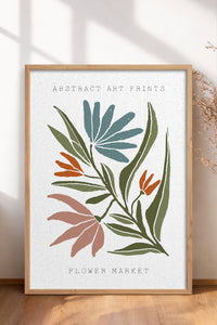 HOMEPACK Ahşap Çerçeveli Tablo Çerçeveli Poster Sanatsal Modern Duvar Dekoru FLOWER-32