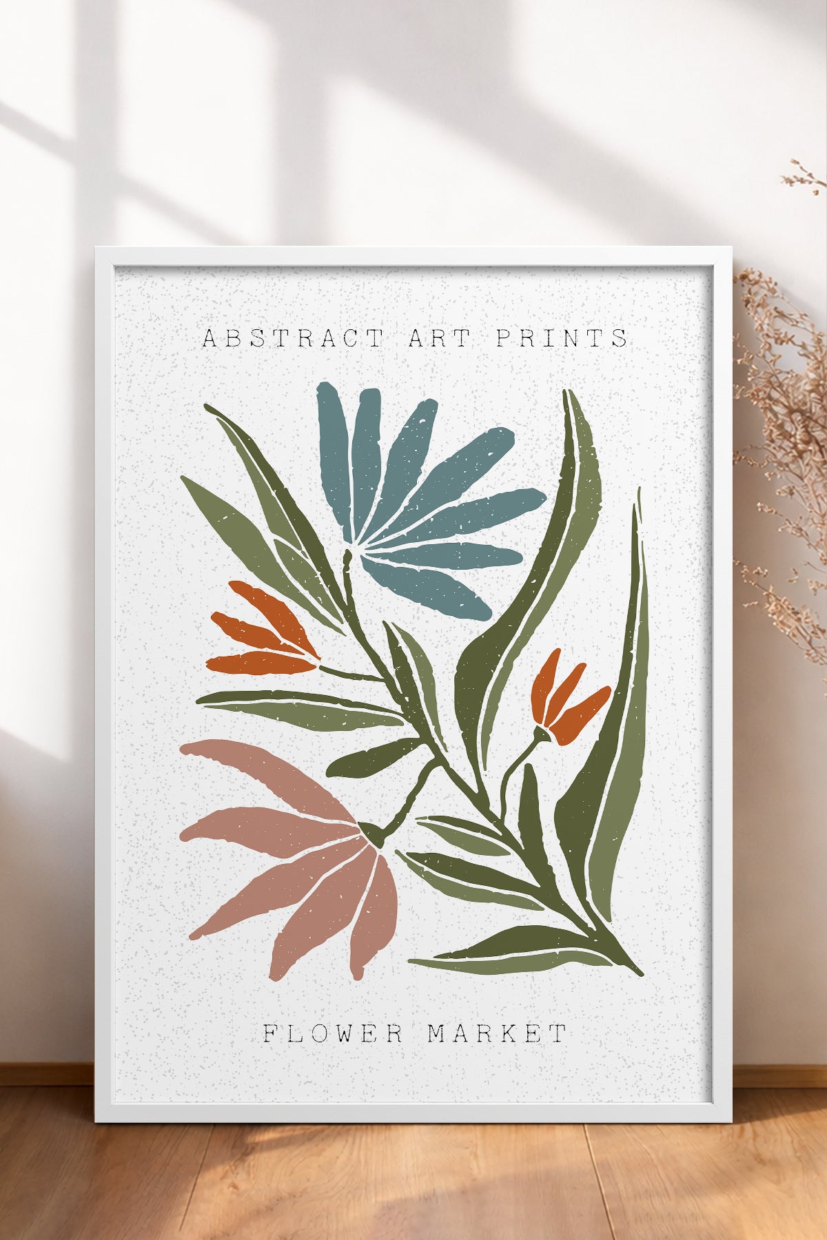 HOMEPACK Ahşap Çerçeveli Tablo Çerçeveli Poster Sanatsal Modern Duvar Dekoru FLOWER-32