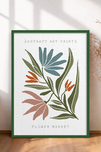 HOMEPACK Ahşap Çerçeveli Tablo Çerçeveli Poster Sanatsal Modern Duvar Dekoru FLOWER-32