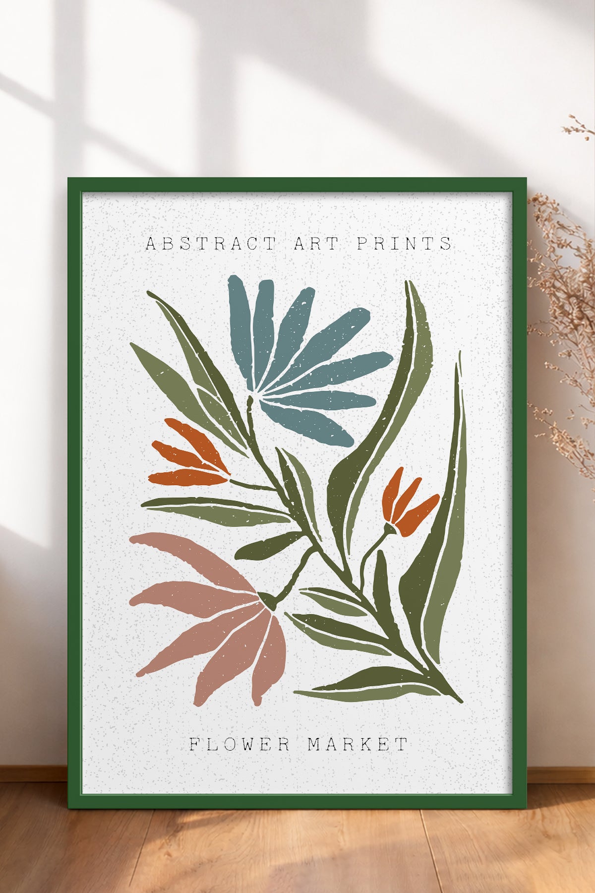 HOMEPACK Ahşap Çerçeveli Tablo Çerçeveli Poster Sanatsal Modern Duvar Dekoru FLOWER-32