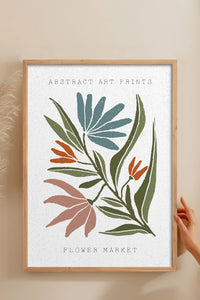 HOMEPACK Ahşap Çerçeveli Tablo Çerçeveli Poster Sanatsal Modern Duvar Dekoru FLOWER-32