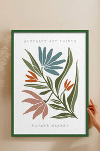 HOMEPACK Ahşap Çerçeveli Tablo Çerçeveli Poster Sanatsal Modern Duvar Dekoru FLOWER-32