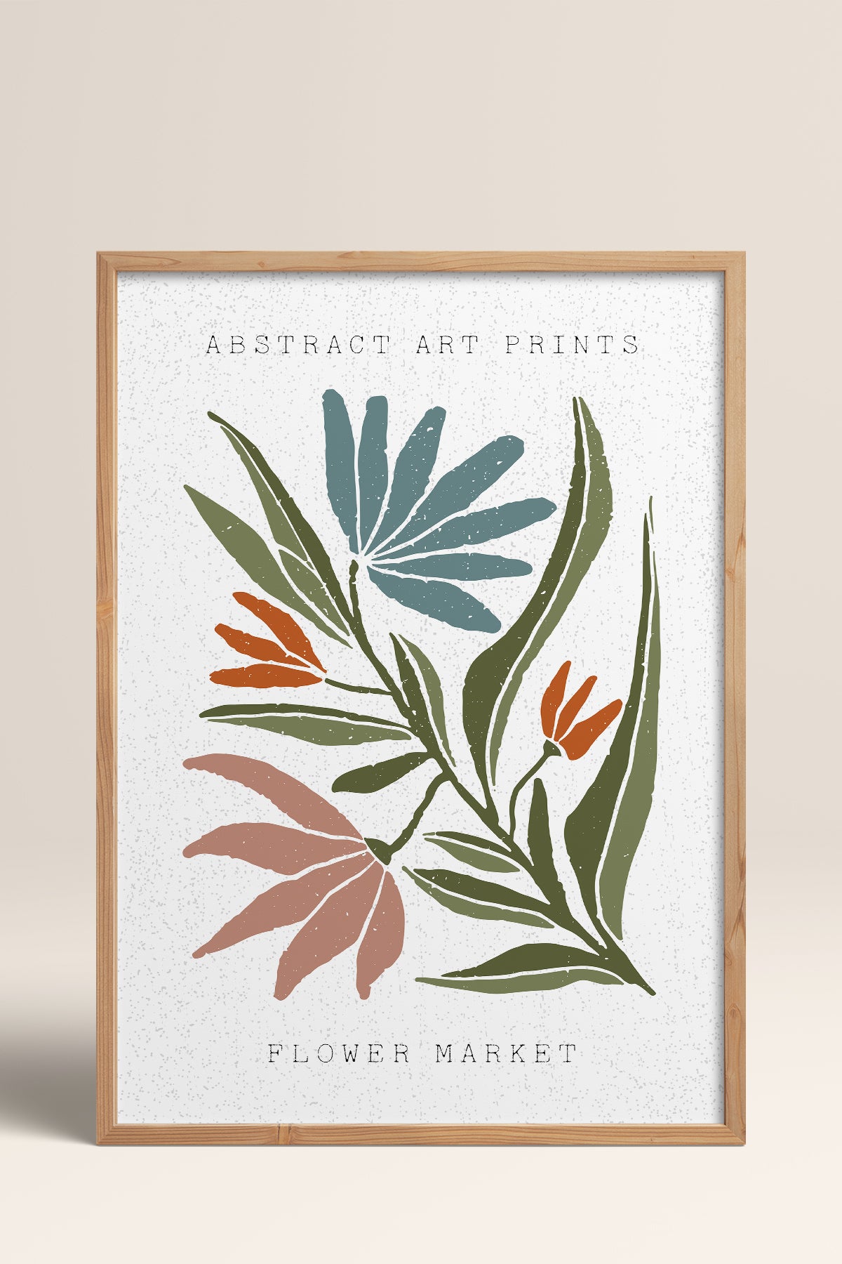 HOMEPACK Ahşap Çerçeveli Tablo Çerçeveli Poster Sanatsal Modern Duvar Dekoru FLOWER-32