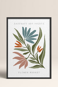 HOMEPACK Ahşap Çerçeveli Tablo Çerçeveli Poster Sanatsal Modern Duvar Dekoru FLOWER-32