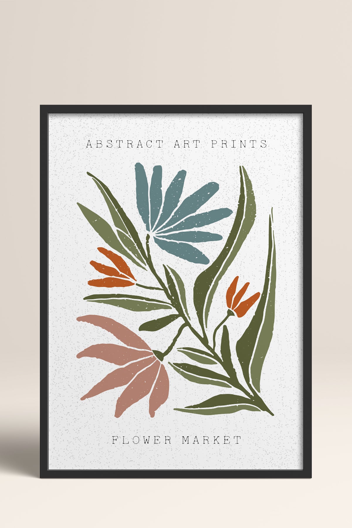 HOMEPACK Ahşap Çerçeveli Tablo Çerçeveli Poster Sanatsal Modern Duvar Dekoru FLOWER-32