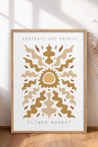 HOMEPACK Ahşap Çerçeveli Tablo Çerçeveli Poster Sanatsal Modern Duvar Dekoru FLOWER-33