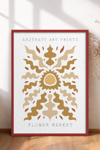 HOMEPACK Ahşap Çerçeveli Tablo Çerçeveli Poster Sanatsal Modern Duvar Dekoru FLOWER-33