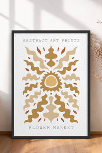 HOMEPACK Ahşap Çerçeveli Tablo Çerçeveli Poster Sanatsal Modern Duvar Dekoru FLOWER-33