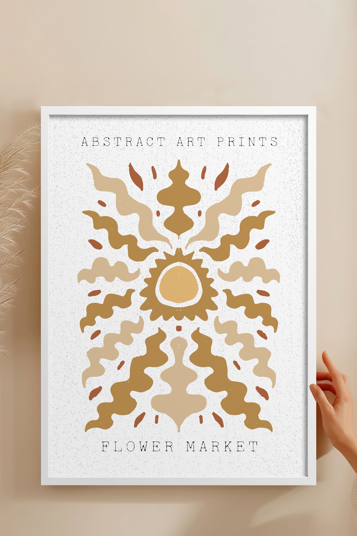 HOMEPACK Ahşap Çerçeveli Tablo Çerçeveli Poster Sanatsal Modern Duvar Dekoru FLOWER-33
