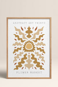 HOMEPACK Ahşap Çerçeveli Tablo Çerçeveli Poster Sanatsal Modern Duvar Dekoru FLOWER-33