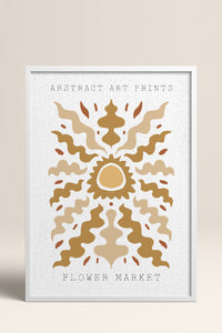 HOMEPACK Ahşap Çerçeveli Tablo Çerçeveli Poster Sanatsal Modern Duvar Dekoru FLOWER-33