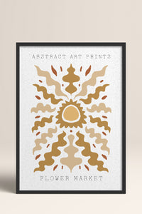 HOMEPACK Ahşap Çerçeveli Tablo Çerçeveli Poster Sanatsal Modern Duvar Dekoru FLOWER-33