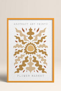 HOMEPACK Ahşap Çerçeveli Tablo Çerçeveli Poster Sanatsal Modern Duvar Dekoru FLOWER-33