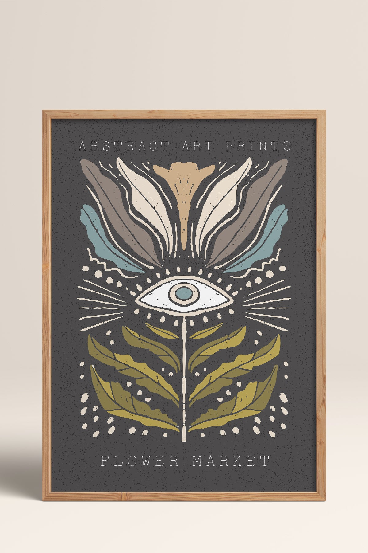 HOMEPACK Ahşap Çerçeveli Tablo Çerçeveli Poster Sanatsal Modern Duvar Dekoru FLOWER-34