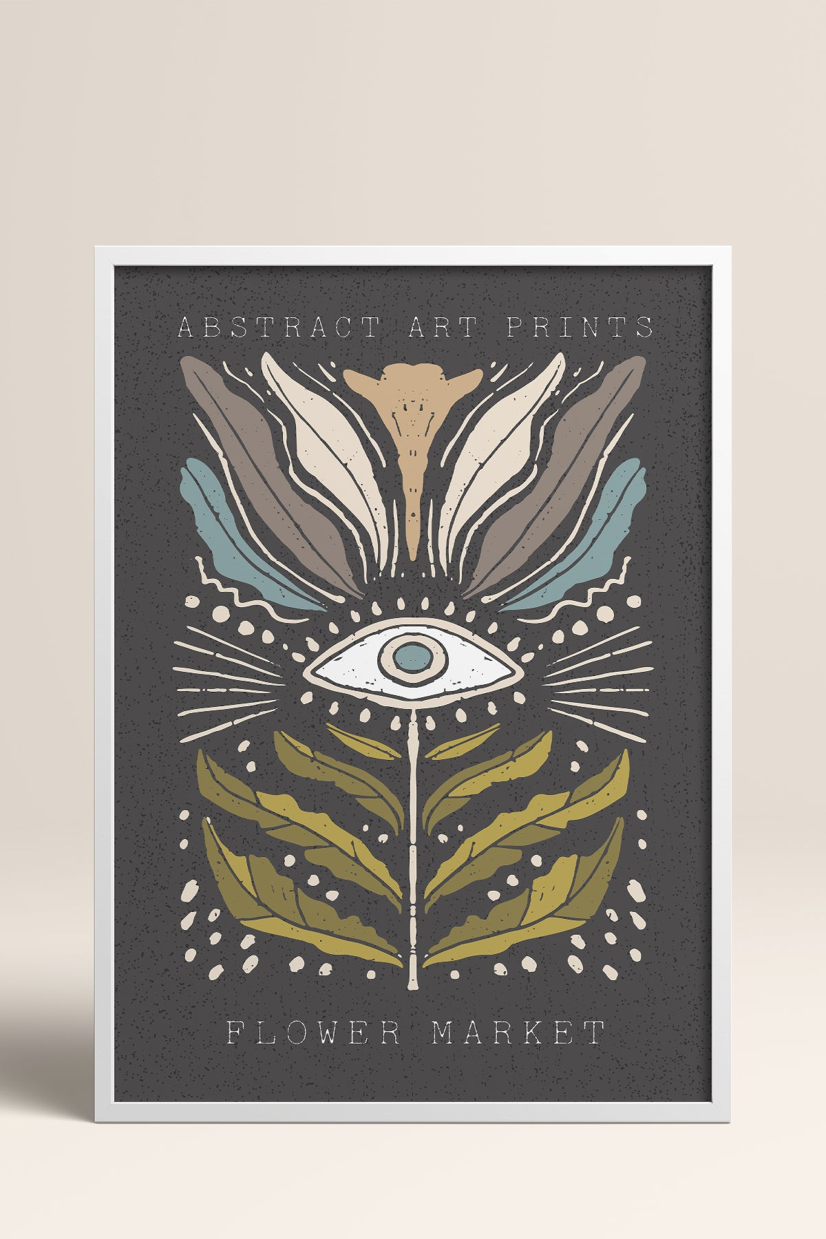 HOMEPACK Ahşap Çerçeveli Tablo Çerçeveli Poster Sanatsal Modern Duvar Dekoru FLOWER-34