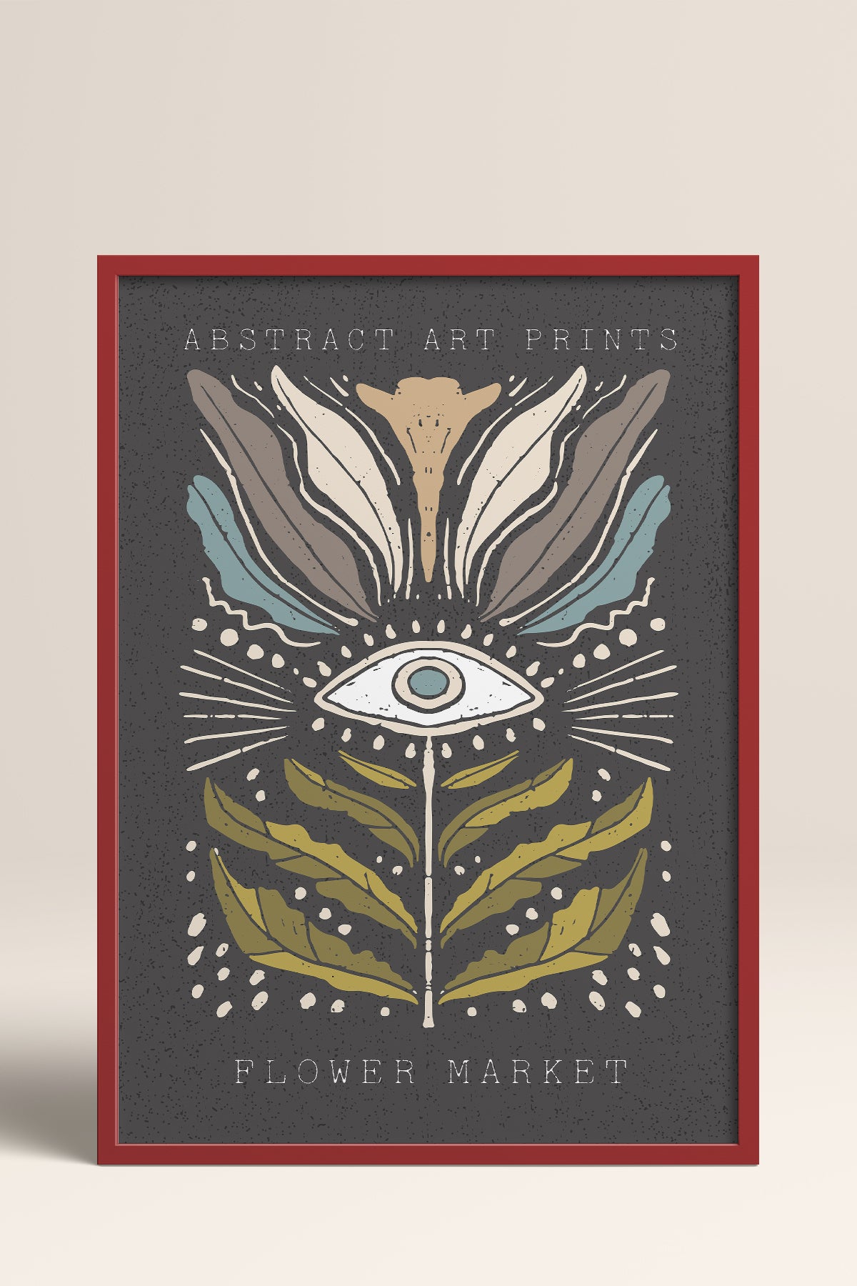 HOMEPACK Ahşap Çerçeveli Tablo Çerçeveli Poster Sanatsal Modern Duvar Dekoru FLOWER-34