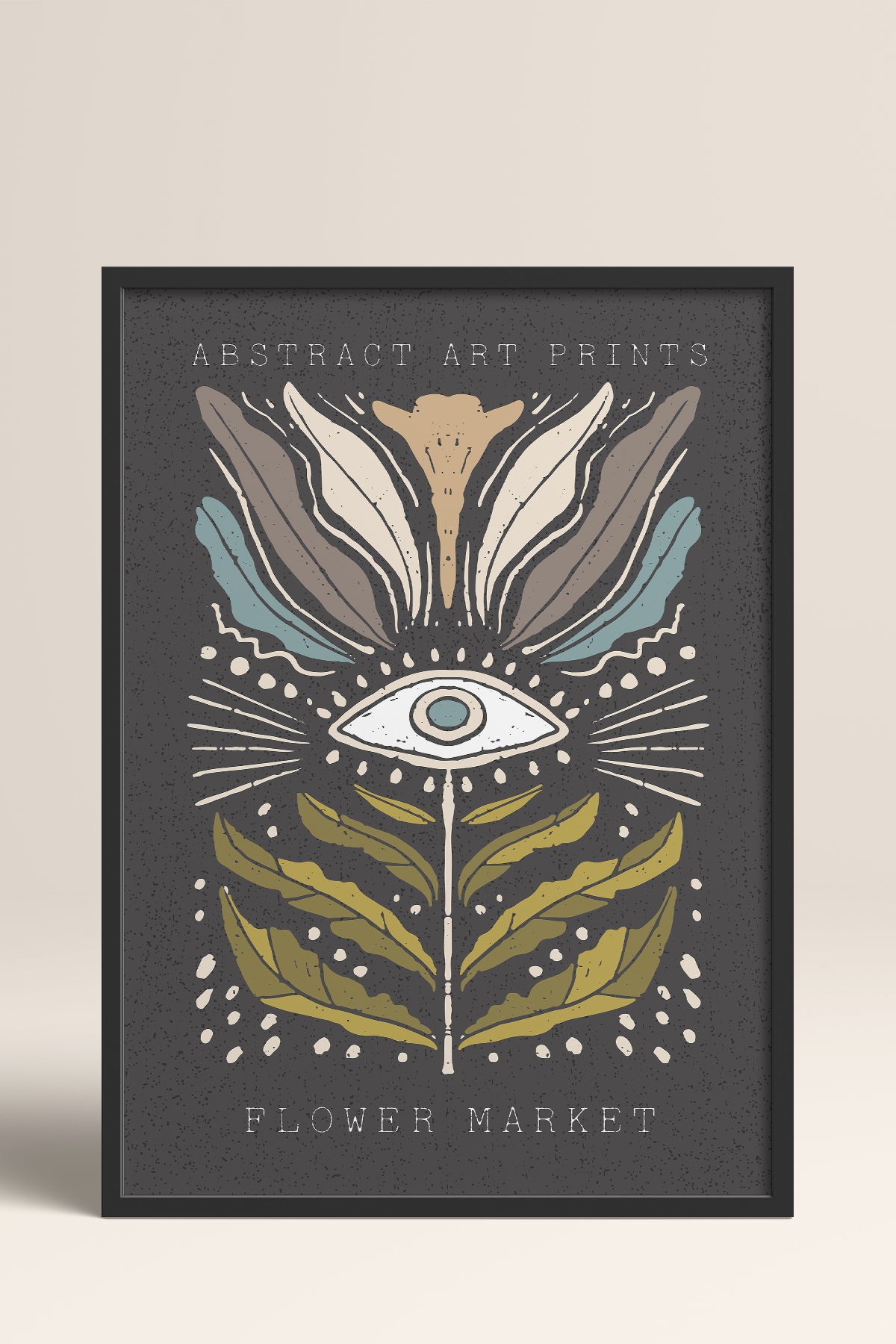 HOMEPACK Ahşap Çerçeveli Tablo Çerçeveli Poster Sanatsal Modern Duvar Dekoru FLOWER-34