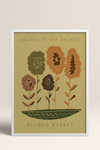 HOMEPACK Ahşap Çerçeveli Tablo Çerçeveli Poster Sanatsal Modern Duvar Dekoru FLOWER-35