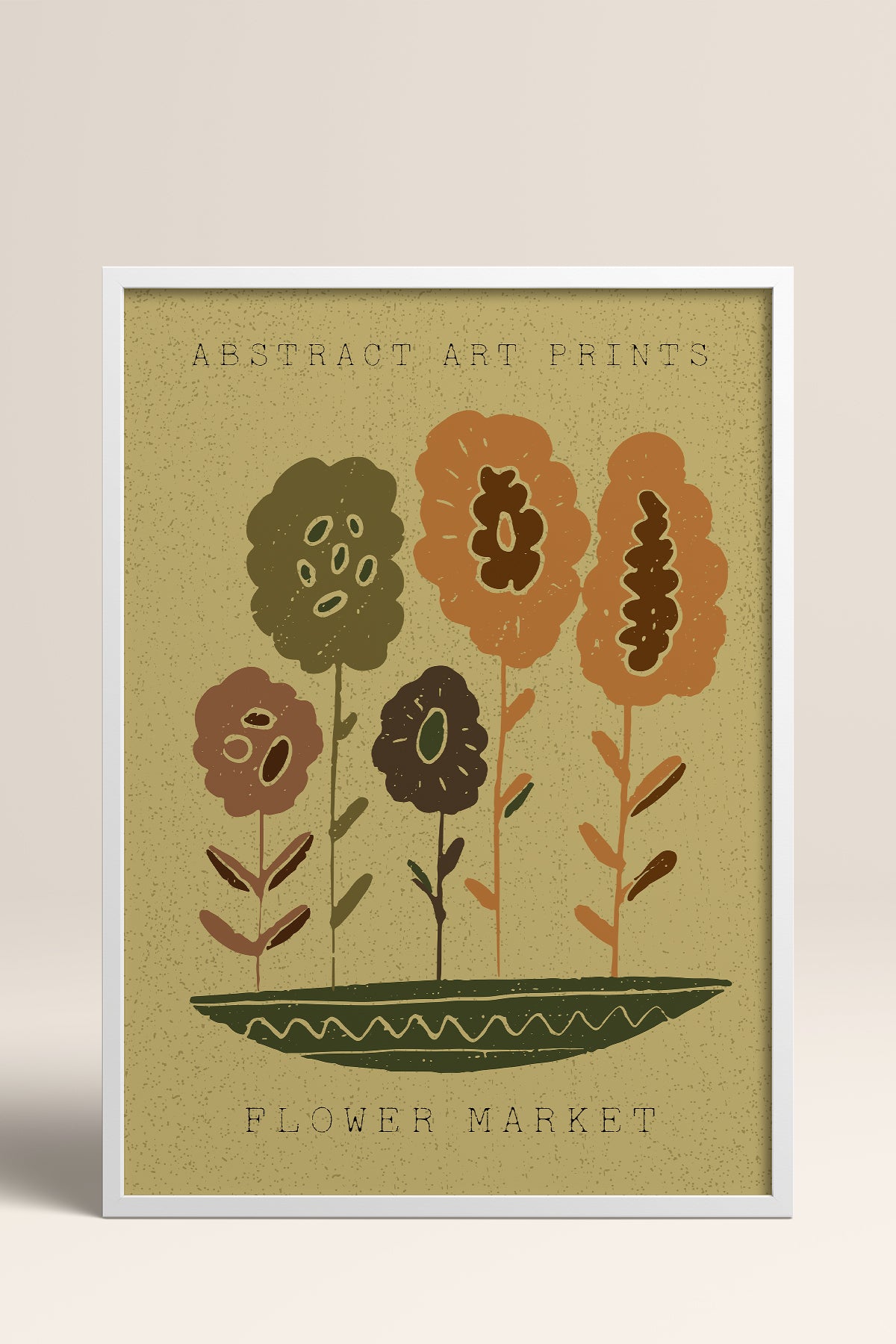 HOMEPACK Ahşap Çerçeveli Tablo Çerçeveli Poster Sanatsal Modern Duvar Dekoru FLOWER-35