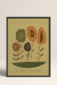 HOMEPACK Ahşap Çerçeveli Tablo Çerçeveli Poster Sanatsal Modern Duvar Dekoru FLOWER-35