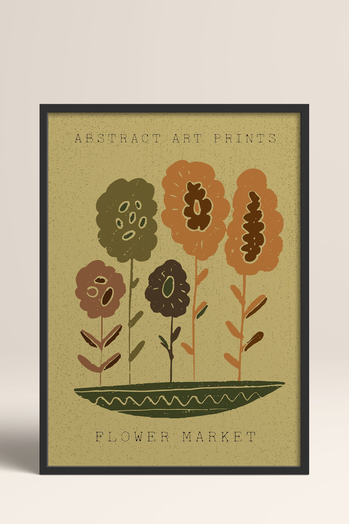 HOMEPACK Ahşap Çerçeveli Tablo Çerçeveli Poster Sanatsal Modern Duvar Dekoru FLOWER-35