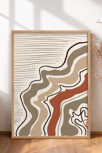 HOMEPACK Ahşap Çerçeveli Tablo Çerçeveli Poster Sanatsal Modern Duvar Dekoru FLOWER-37