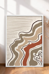 HOMEPACK Ahşap Çerçeveli Tablo Çerçeveli Poster Sanatsal Modern Duvar Dekoru FLOWER-37