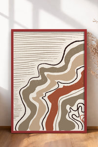 HOMEPACK Ahşap Çerçeveli Tablo Çerçeveli Poster Sanatsal Modern Duvar Dekoru FLOWER-37