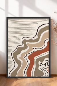 HOMEPACK Ahşap Çerçeveli Tablo Çerçeveli Poster Sanatsal Modern Duvar Dekoru FLOWER-37