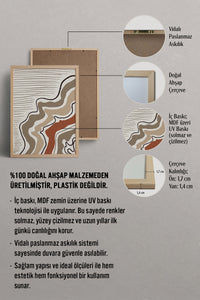 HOMEPACK Ahşap Çerçeveli Tablo Çerçeveli Poster Sanatsal Modern Duvar Dekoru FLOWER-37