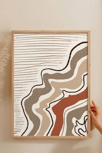 HOMEPACK Ahşap Çerçeveli Tablo Çerçeveli Poster Sanatsal Modern Duvar Dekoru FLOWER-37
