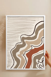 HOMEPACK Ahşap Çerçeveli Tablo Çerçeveli Poster Sanatsal Modern Duvar Dekoru FLOWER-37