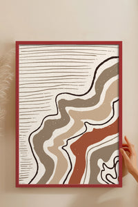 HOMEPACK Ahşap Çerçeveli Tablo Çerçeveli Poster Sanatsal Modern Duvar Dekoru FLOWER-37