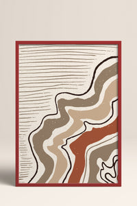 HOMEPACK Ahşap Çerçeveli Tablo Çerçeveli Poster Sanatsal Modern Duvar Dekoru FLOWER-37