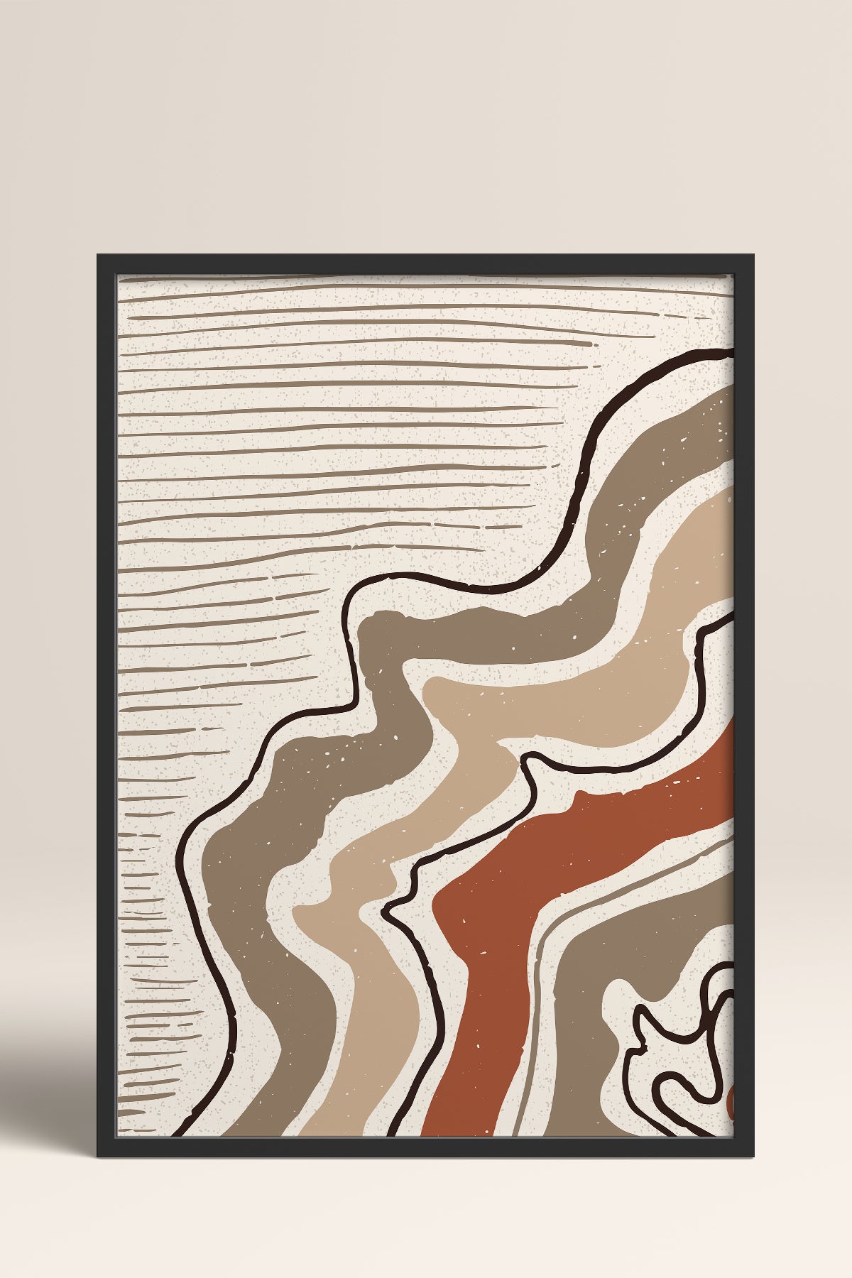 HOMEPACK Ahşap Çerçeveli Tablo Çerçeveli Poster Sanatsal Modern Duvar Dekoru FLOWER-37