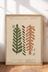 HOMEPACK Ahşap Çerçeveli Tablo Çerçeveli Poster Sanatsal Modern Duvar Dekoru FLOWER-38