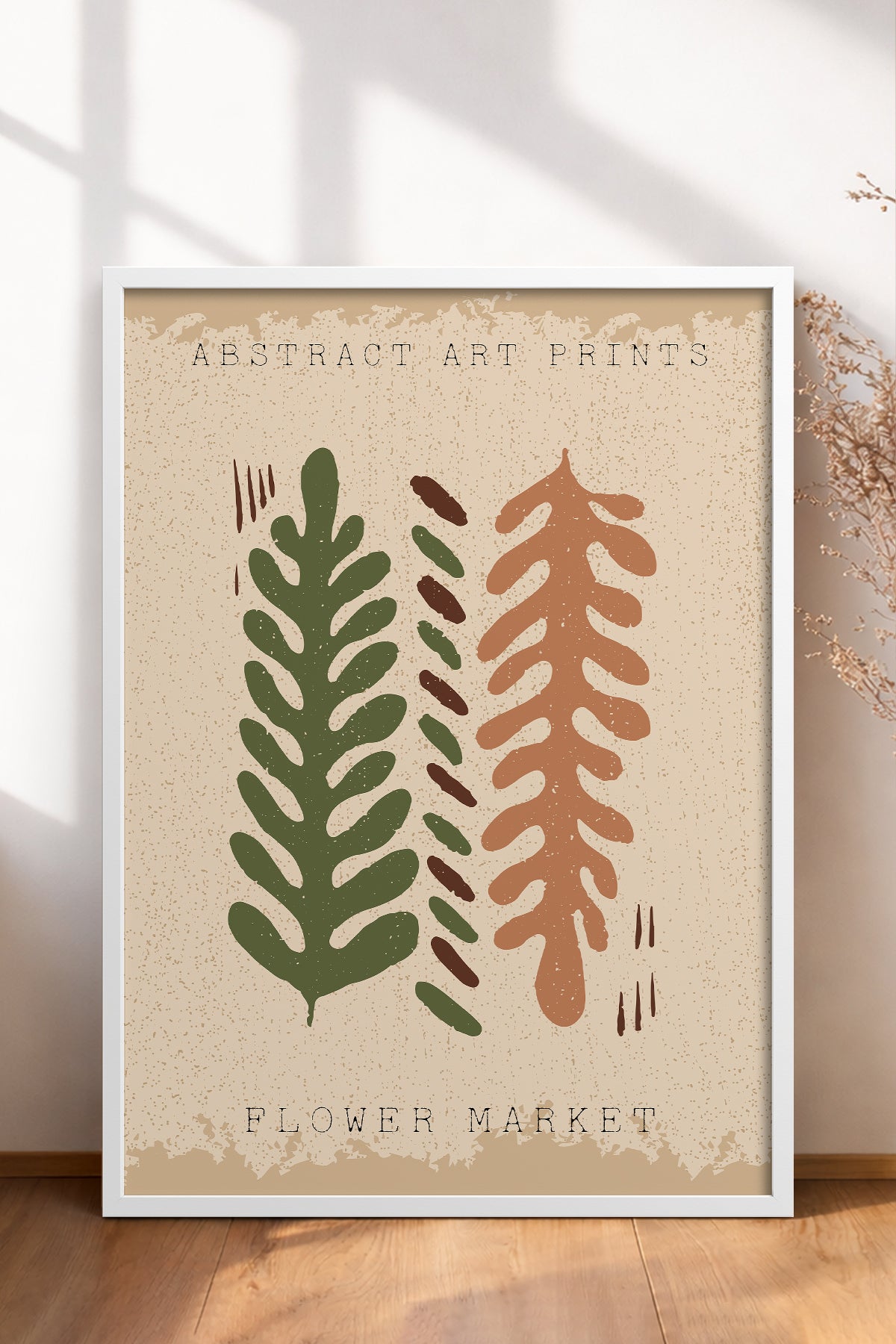 HOMEPACK Ahşap Çerçeveli Tablo Çerçeveli Poster Sanatsal Modern Duvar Dekoru FLOWER-38