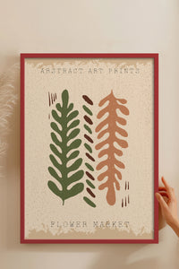 HOMEPACK Ahşap Çerçeveli Tablo Çerçeveli Poster Sanatsal Modern Duvar Dekoru FLOWER-38