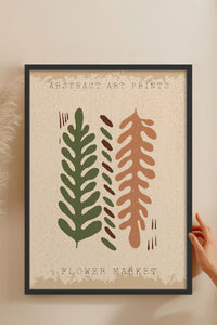 HOMEPACK Ahşap Çerçeveli Tablo Çerçeveli Poster Sanatsal Modern Duvar Dekoru FLOWER-38