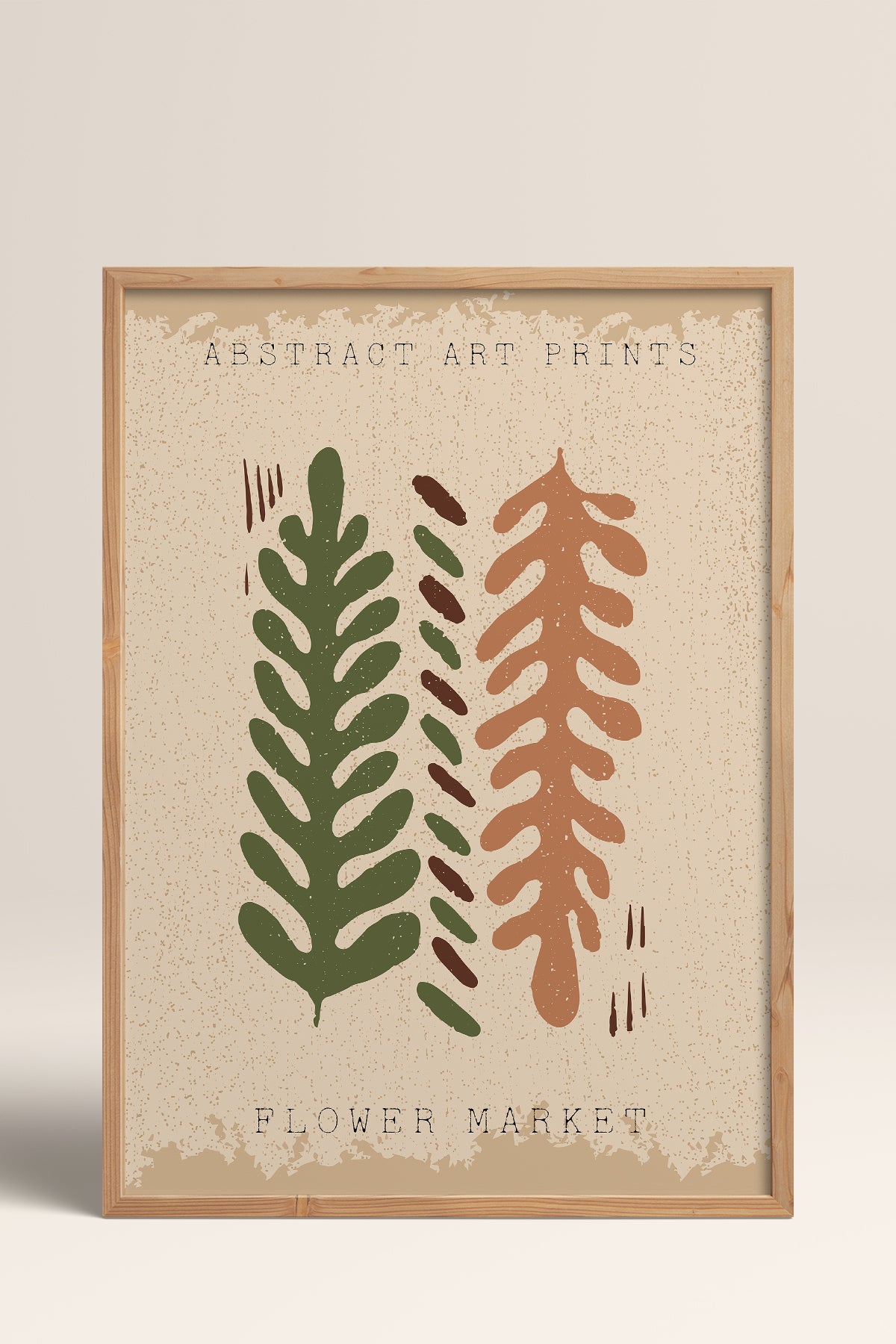 HOMEPACK Ahşap Çerçeveli Tablo Çerçeveli Poster Sanatsal Modern Duvar Dekoru FLOWER-38