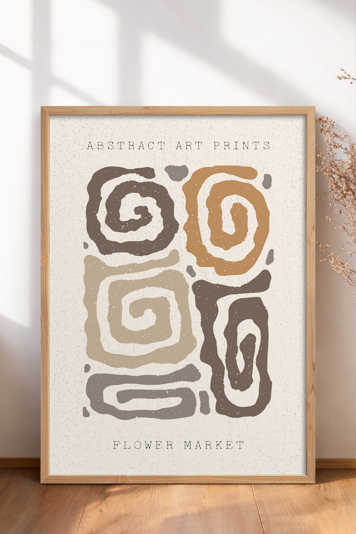 HOMEPACK Ahşap Çerçeveli Tablo Çerçeveli Poster Sanatsal Modern Duvar Dekoru FLOWER-39