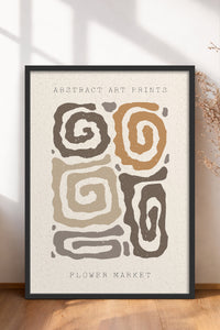 HOMEPACK Ahşap Çerçeveli Tablo Çerçeveli Poster Sanatsal Modern Duvar Dekoru FLOWER-39