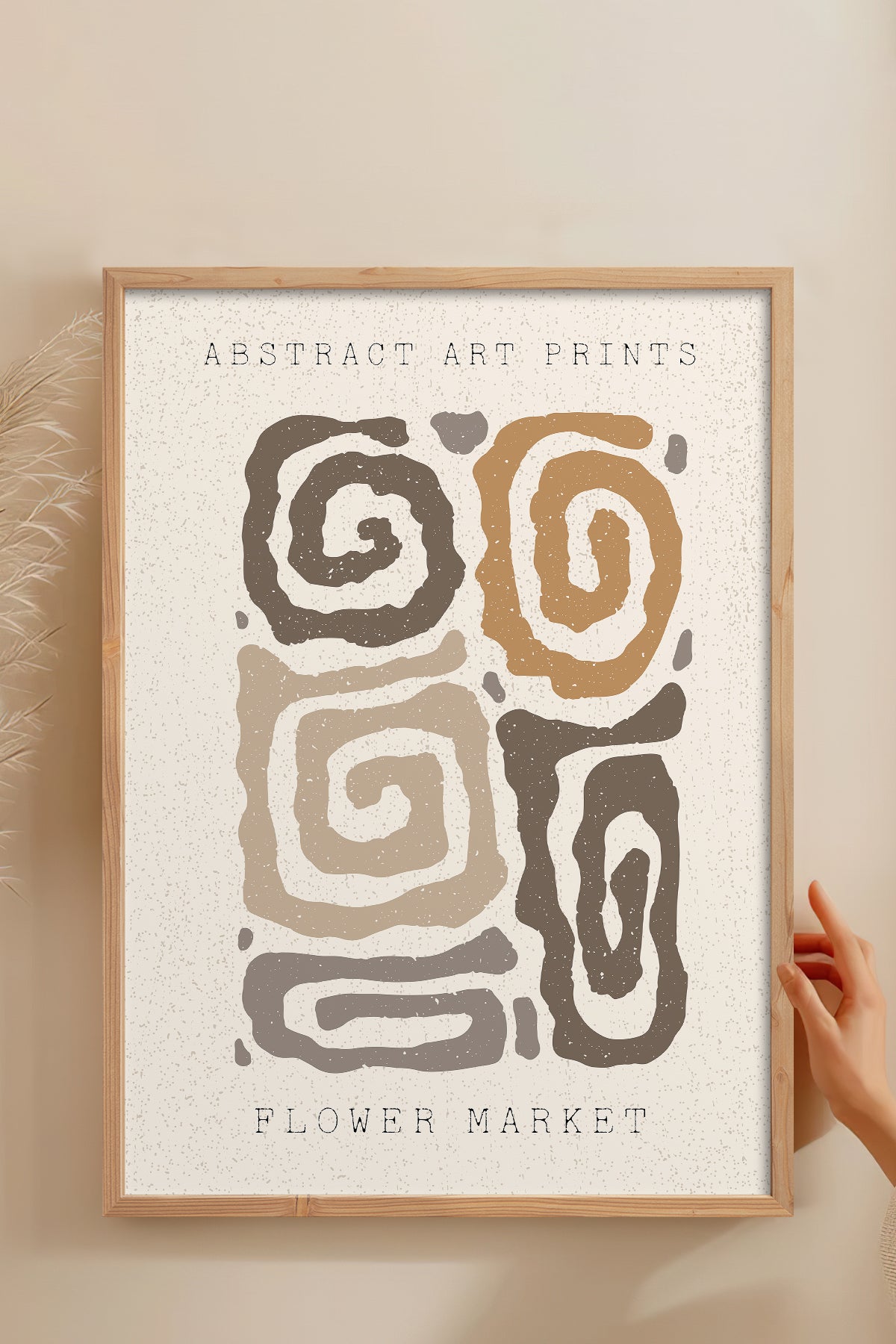 HOMEPACK Ahşap Çerçeveli Tablo Çerçeveli Poster Sanatsal Modern Duvar Dekoru FLOWER-39