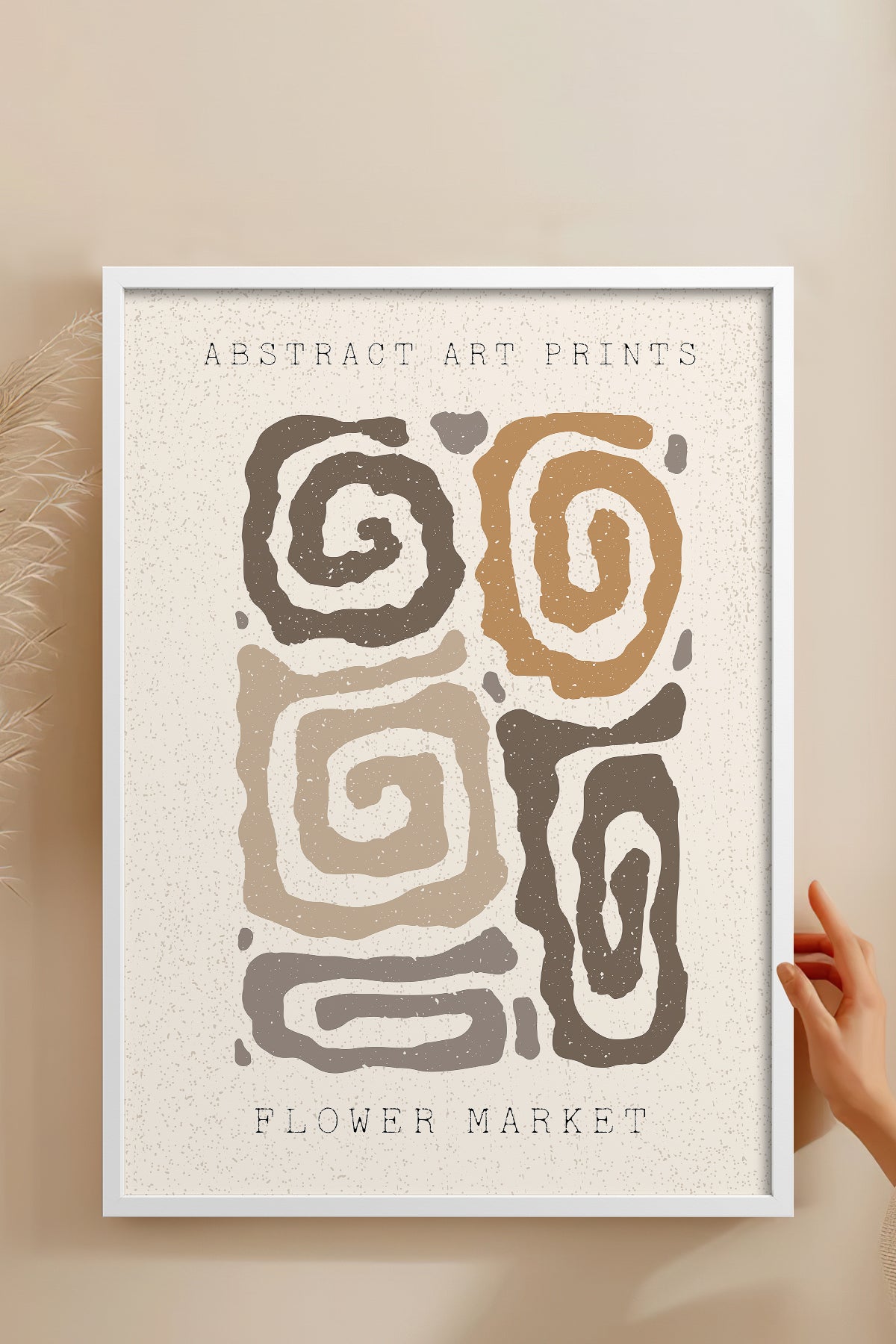HOMEPACK Ahşap Çerçeveli Tablo Çerçeveli Poster Sanatsal Modern Duvar Dekoru FLOWER-39