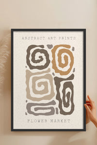 HOMEPACK Ahşap Çerçeveli Tablo Çerçeveli Poster Sanatsal Modern Duvar Dekoru FLOWER-39
