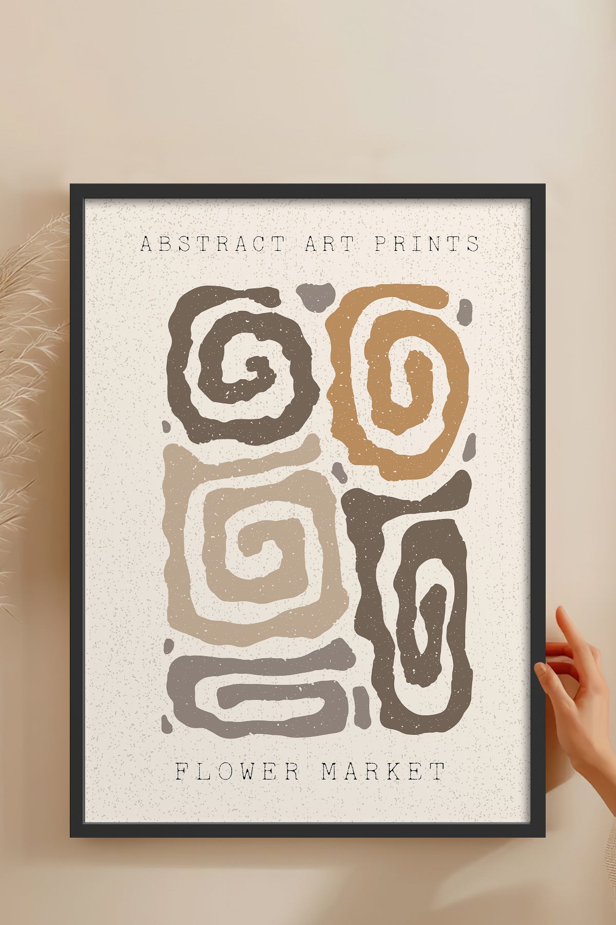 HOMEPACK Ahşap Çerçeveli Tablo Çerçeveli Poster Sanatsal Modern Duvar Dekoru FLOWER-39