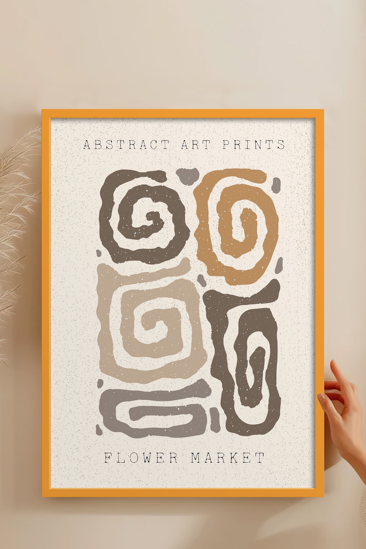 HOMEPACK Ahşap Çerçeveli Tablo Çerçeveli Poster Sanatsal Modern Duvar Dekoru FLOWER-39