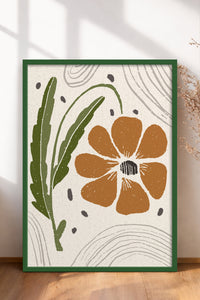 HOMEPACK Ahşap Çerçeveli Tablo Çerçeveli Poster Sanatsal Modern Duvar Dekoru FLOWER-40