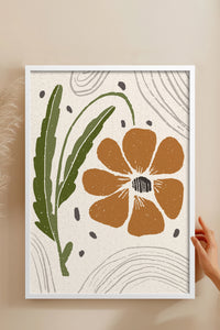 HOMEPACK Ahşap Çerçeveli Tablo Çerçeveli Poster Sanatsal Modern Duvar Dekoru FLOWER-40