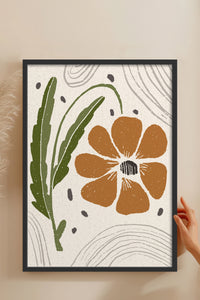 HOMEPACK Ahşap Çerçeveli Tablo Çerçeveli Poster Sanatsal Modern Duvar Dekoru FLOWER-40